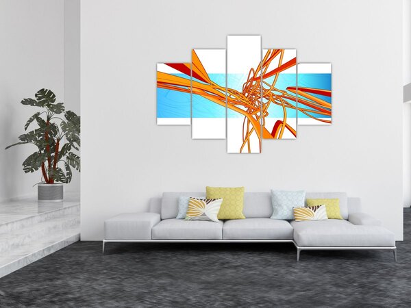 Slika - Prepletene črte, abstrakcija (150x105 cm)