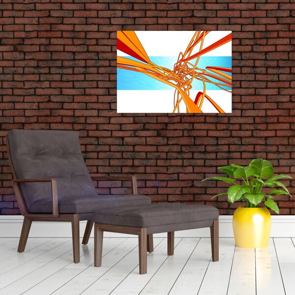 Slika - Prepletene črte, abstrakcija (70x50 cm)