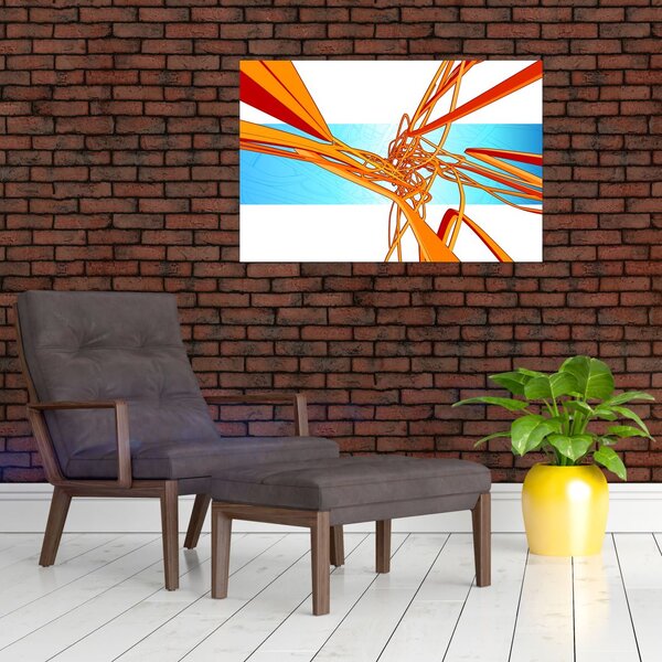 Slika - Prepletene črte, abstrakcija (90x60 cm)