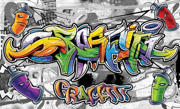 Foto tapeta - Šareni grafiti (152,5x104 cm)