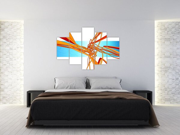 Slika - Prepletene črte, abstrakcija (150x105 cm)