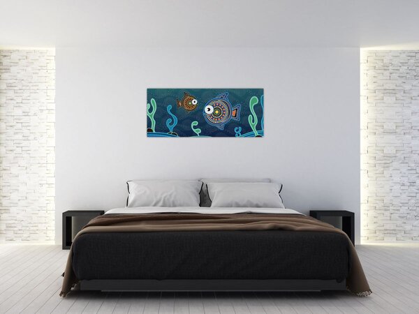 Poslikava - Poslikane ribe (120x50 cm)