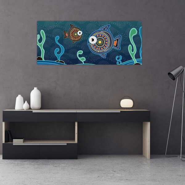 Poslikava - Poslikane ribe (120x50 cm)