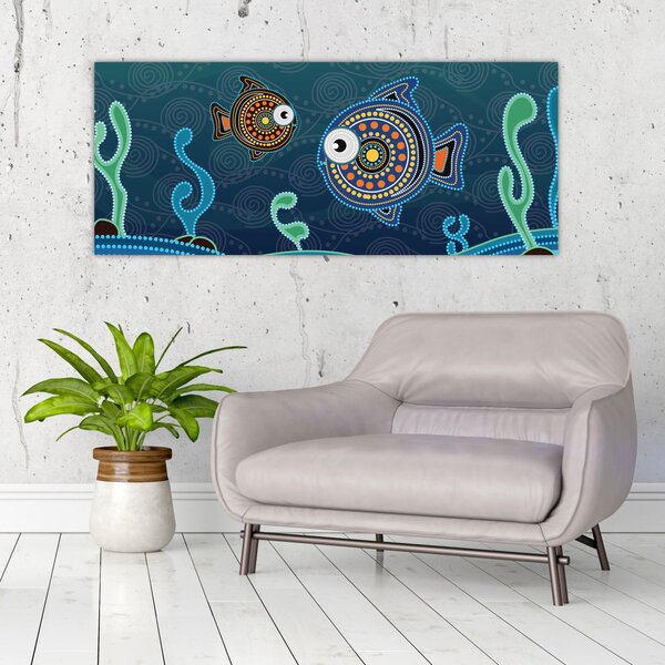 Poslikava - Poslikane ribe (120x50 cm)
