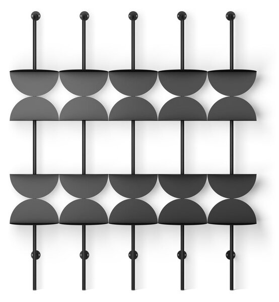Crni metalni modularni sustav polica 27x203,5 cm Solis – Umbra