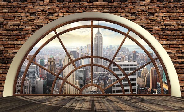 Foto tapeta - New York - pogled s prozora (152,5x104 cm)