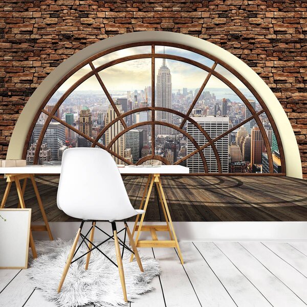 Foto tapeta - New York - pogled s prozora (152,5x104 cm)