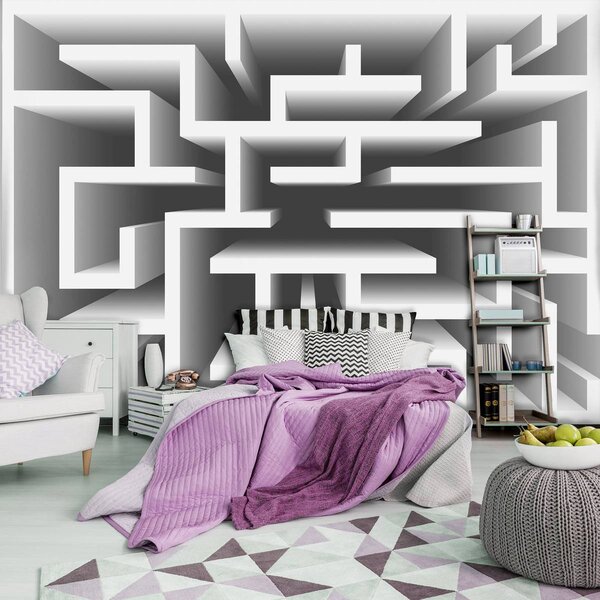 Foto tapeta - 3D labirint (152,5x104 cm)