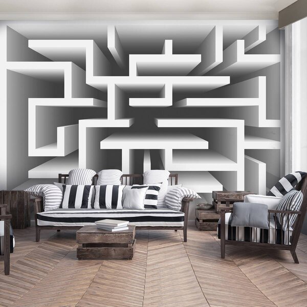 Foto tapeta - 3D labirint (152,5x104 cm)