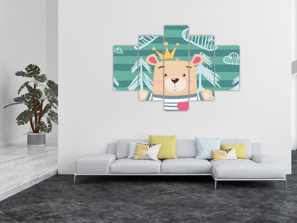 Slika - Medvedek v gozdu (150x105 cm)