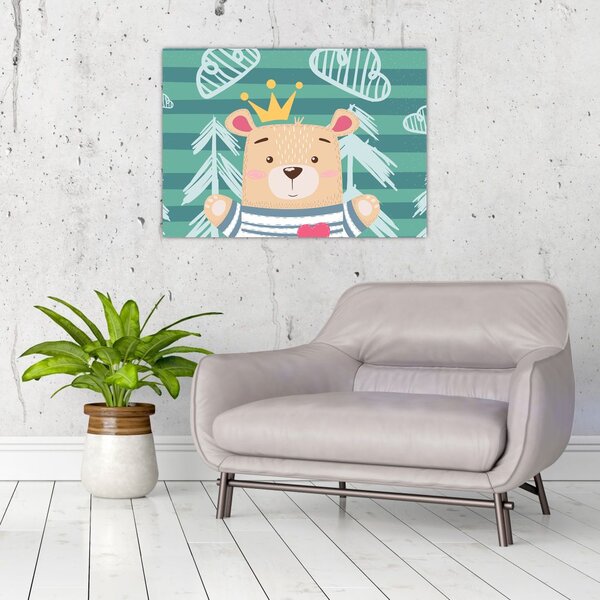 Slika - Medvedek v gozdu (70x50 cm)