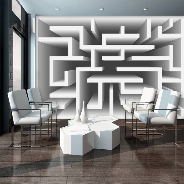 Foto tapeta - 3D labirint (152,5x104 cm)