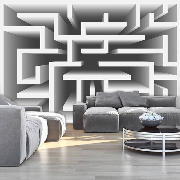 Foto tapeta - 3D labirint (152,5x104 cm)