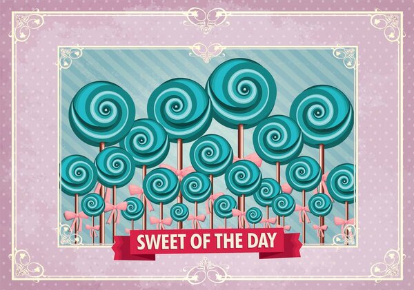 Foto tapeta - Slatki Pin Up Lollies (152,5x104 cm)