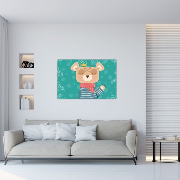 Slika - mahajoči medvedek (90x60 cm)