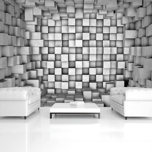 Foto tapeta - 3D kvadrati (152,5x104 cm)