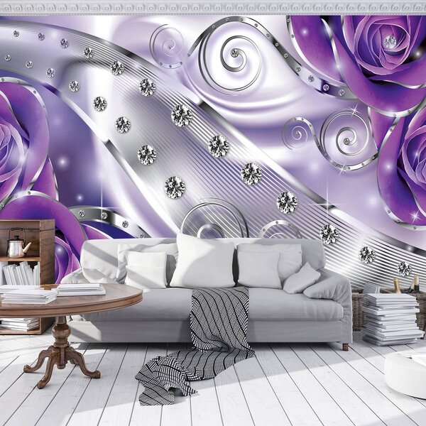 Foto tapeta - Ljubičasta apstrakcija (152,5x104 cm)
