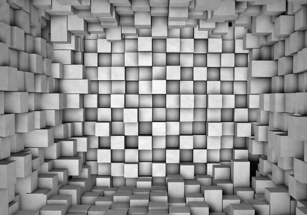 Foto tapeta - 3D kvadrati (152,5x104 cm)