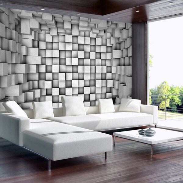 Foto tapeta - 3D kvadrati (152,5x104 cm)