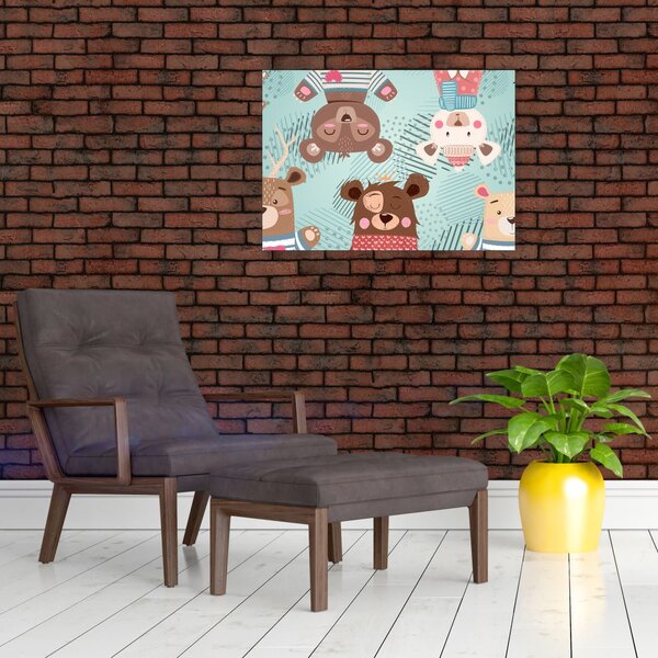 Slika - Veseli medvedki (70x50 cm)
