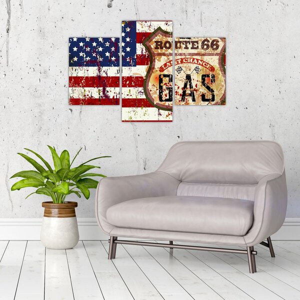 Slika - Vintage zastava (90x60 cm)