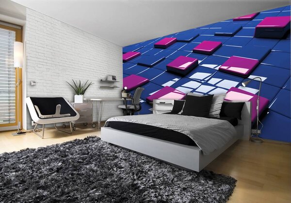 Foto tapeta - 3D sjajne kocke (152,5x104 cm)