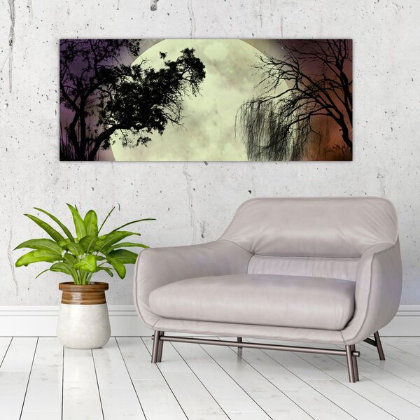 Slika - Polna luna nad površjem (120x50 cm)