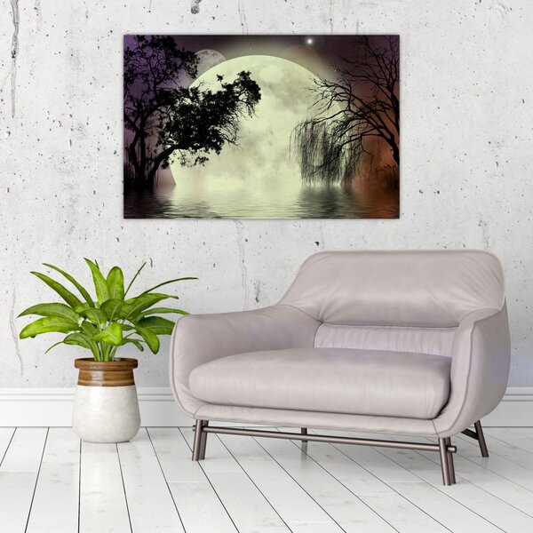 Slika - Polna luna nad površjem (90x60 cm)