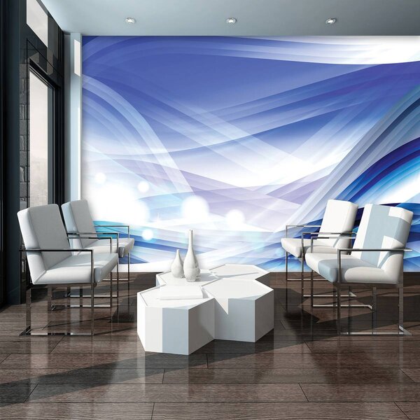 Foto tapeta - Plavi apstraktni valovi (152,5x104 cm)