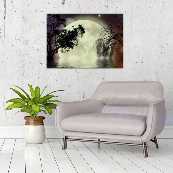 Slika - Polna luna nad površjem (70x50 cm)