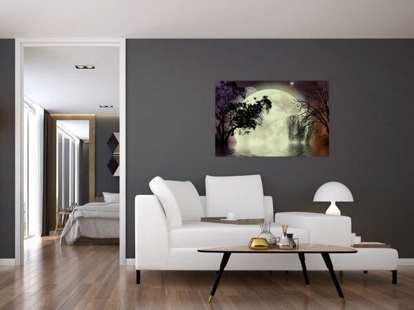 Slika - Polna luna nad površjem (90x60 cm)