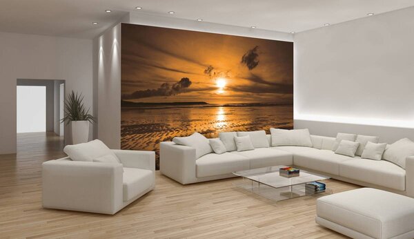 Foto tapeta - Plaža u zalazak sunca (152,5x104 cm)