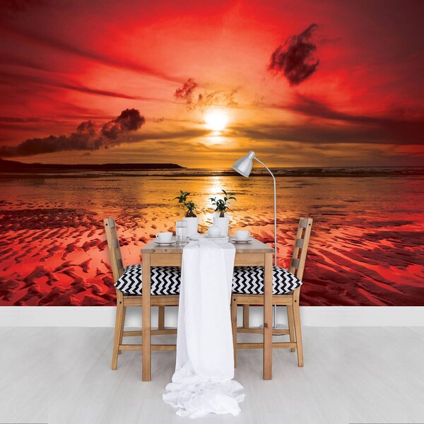 Foto tapeta - Crveni zalazak sunca (152,5x104 cm)