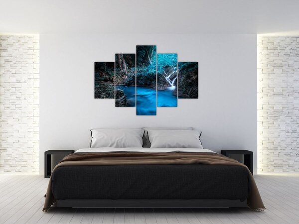 Slika - Čarobna noč v tropskem gozdu (150x105 cm)