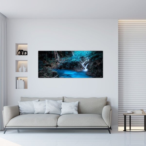 Slika - Čarobna noč v tropskem gozdu (120x50 cm)