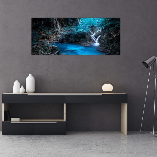 Slika - Čarobna noč v tropskem gozdu (120x50 cm)