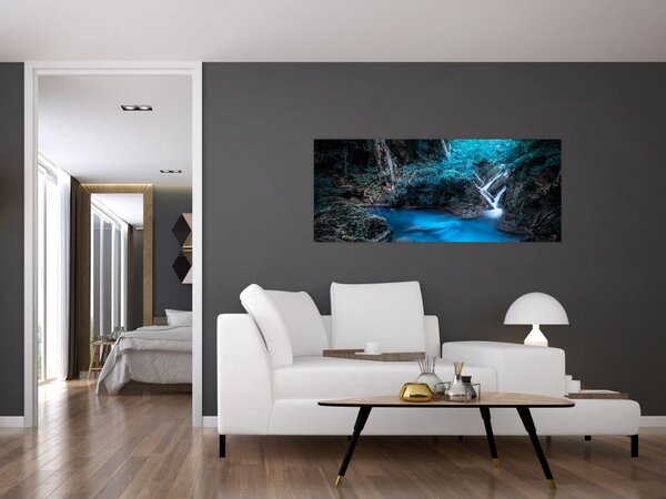 Slika - Čarobna noč v tropskem gozdu (120x50 cm)