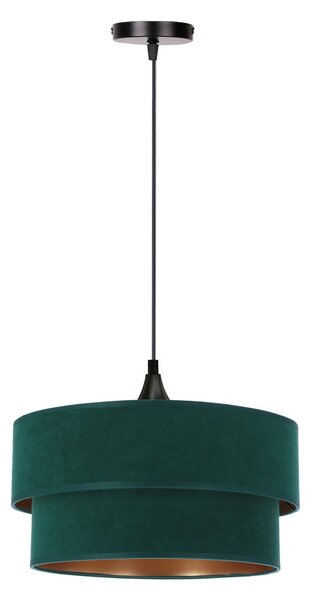 Petrolej zelena viseća svjetiljka s tekstilnim sjenilom ø 35 cm Scopello – Candellux Lighting