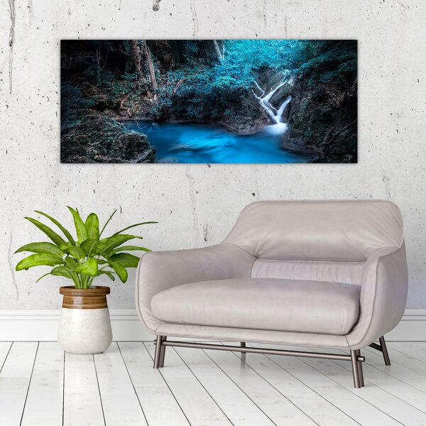 Slika - Čarobna noč v tropskem gozdu (120x50 cm)