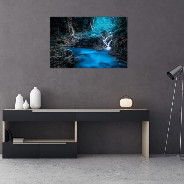 Slika - Čarobna noč v tropskem gozdu (90x60 cm)