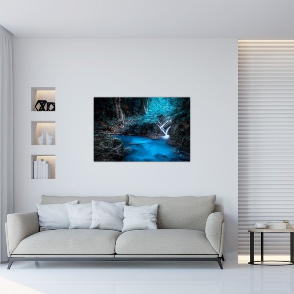 Slika - Čarobna noč v tropskem gozdu (90x60 cm)