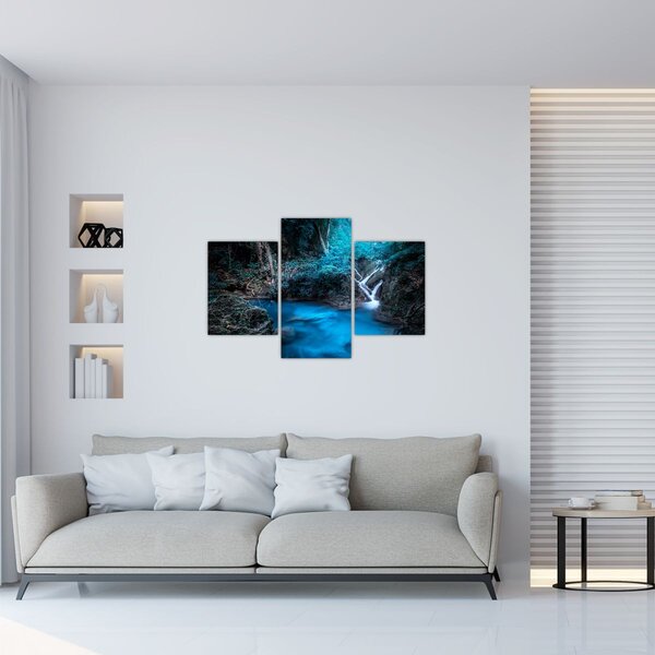 Slika - Čarobna noč v tropskem gozdu (90x60 cm)