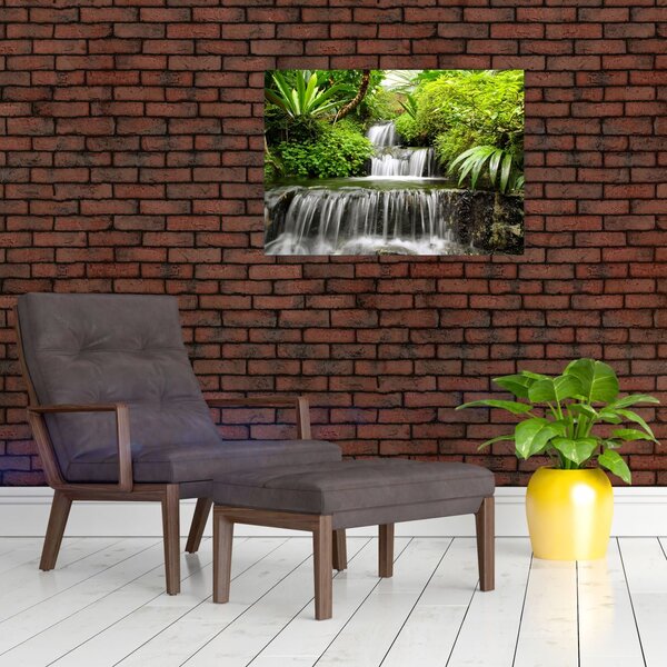 Slika - Slap v deževnem gozdu (70x50 cm)