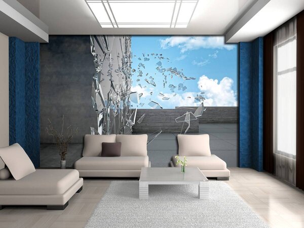 Foto tapeta - Razbijeno staklo (152,5x104 cm)