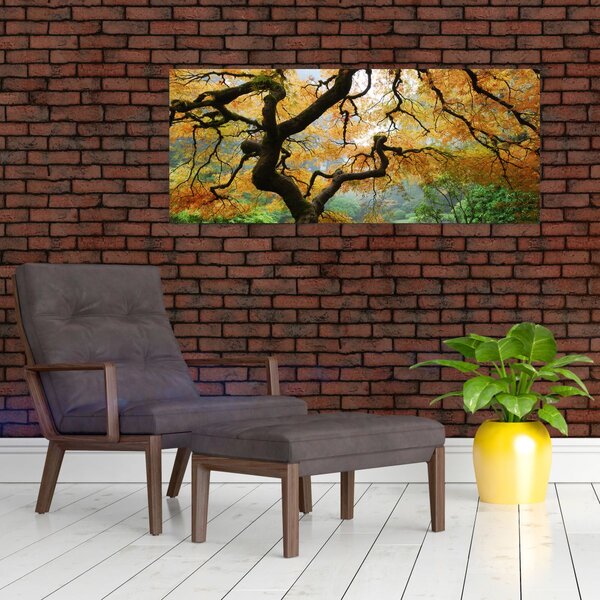 Slika rumenega japonskega javorja, Portland, Oregon (120x50 cm)