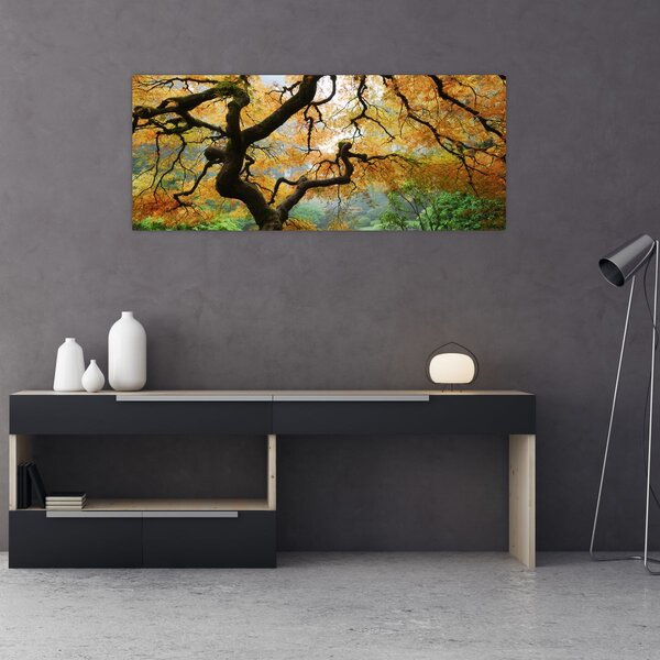 Slika rumenega japonskega javorja, Portland, Oregon (120x50 cm)