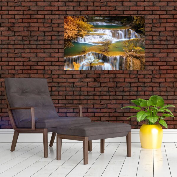 Slika - Slapovi Huay Mae Khamin, Tajska (90x60 cm)