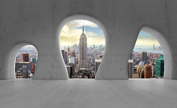 Foto tapeta - Pogled s prozora New York (152,5x104 cm)