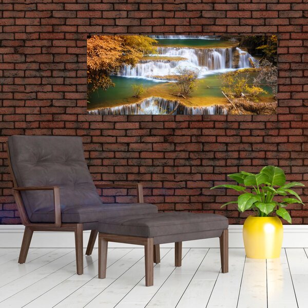 Slika - Slapovi Huay Mae Khamin, Tajska (120x50 cm)