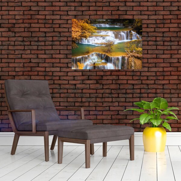 Slika - Slapovi Huay Mae Khamin, Tajska (70x50 cm)